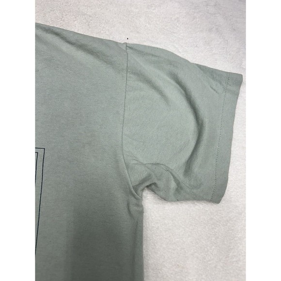 Vtg 90s Sandusky Bay Clothing Co Moss Green Single Stitch Graphic T-Shirt Size L - Picture 5 of 11
